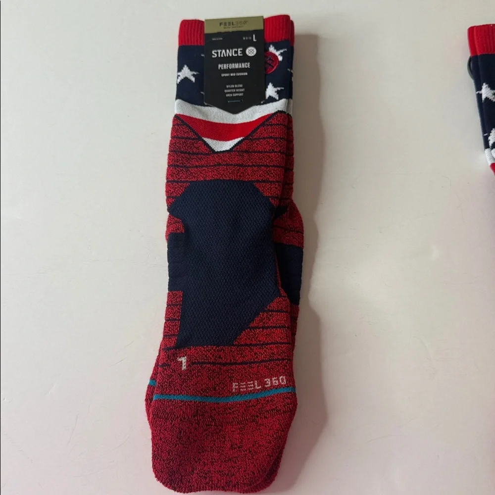Stance Assortment of Performance American / Patriotic Socks (2 Pairs) Size Large
